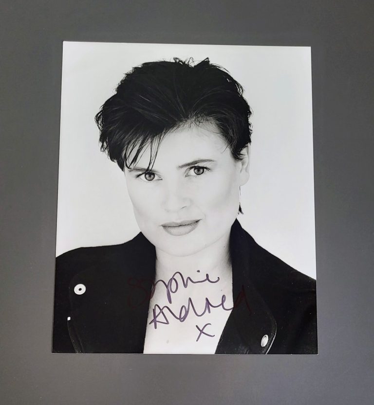 A signed photo of Sophie Aldred