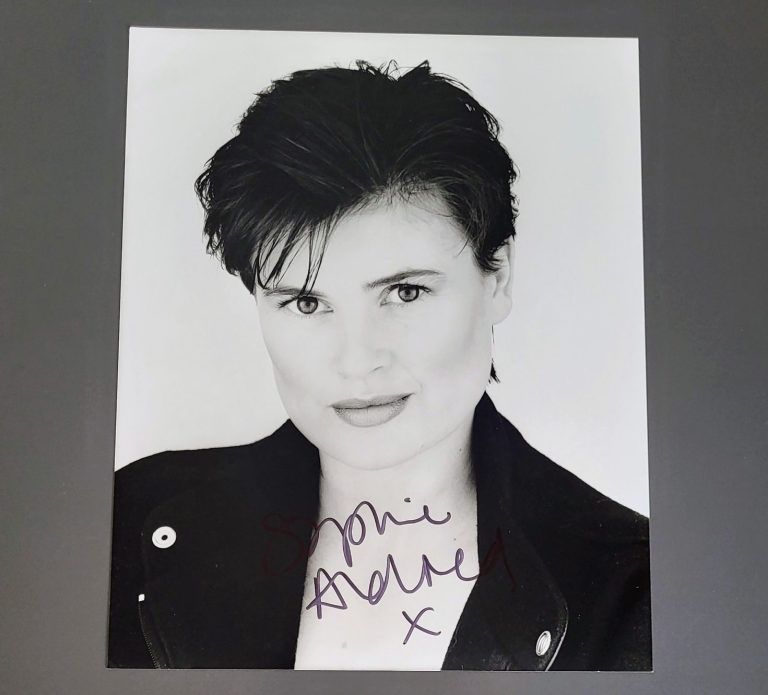 A signed photo of Sophie Aldred