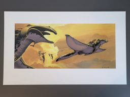 The Star Wars Episode I reproduction fine art print of the flying swamp creatures
