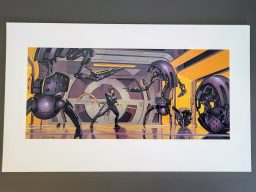 The Star Wars Episode I reproduction fine art print of a Jedi vs Droidekas