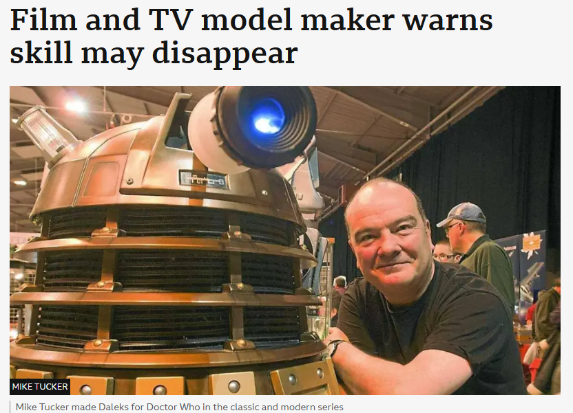 BBC News - Mike Tucker with Dalek friend