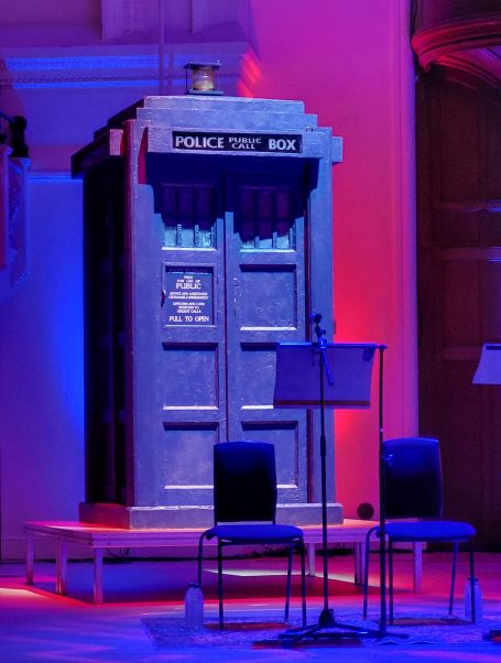 The TARDIS on stage