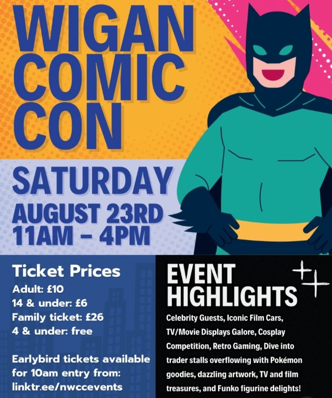 Wigan Comic Con Summer 2025 Poster Wigan Comic Con Summer 2025 Poster
