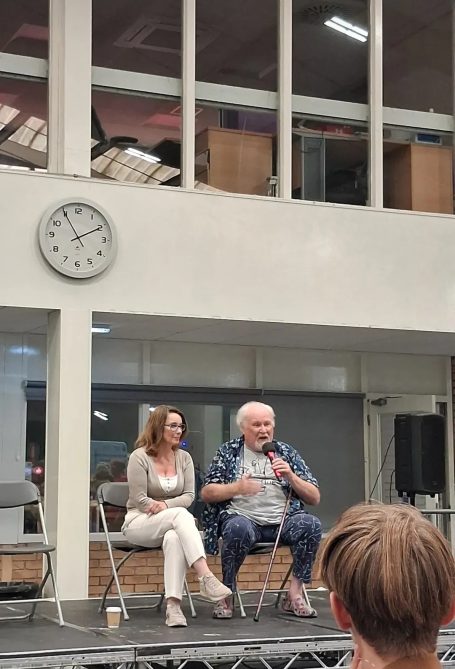 The Doctor and Peri, together again Photo (C) Jamie Mabon