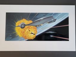The Star Wars Episode I reproduction fine art print of the Naboo Starship escape